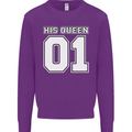 His Queen Funny Wedding Anniversary Mens Sweatshirt Jumper Purple