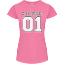 His Queen Funny Wedding Anniversary Womens Petite Cut T-Shirt Azalea