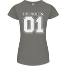 His Queen Funny Wedding Anniversary Womens Petite Cut T-Shirt Charcoal