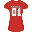 His Queen Funny Wedding Anniversary Womens Petite Cut T-Shirt Red