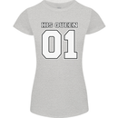 His Queen Funny Wedding Anniversary Womens Petite Cut T-Shirt Sports Grey
