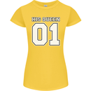 His Queen Funny Wedding Anniversary Womens Petite Cut T-Shirt Yellow