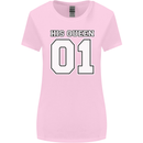 His Queen Funny Wedding Anniversary Womens Wider Cut T-Shirt Light Pink