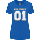 His Queen Funny Wedding Anniversary Womens Wider Cut T-Shirt Royal Blue