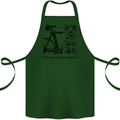 History of the Bicycle Cyclist Cycling Bike Cotton Apron 100% Organic Forest Green