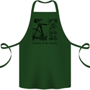 History of the Bicycle Cyclist Cycling Bike Cotton Apron 100% Organic Forest Green