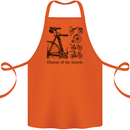 History of the Bicycle Cyclist Cycling Bike Cotton Apron 100% Organic Orange