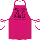 History of the Bicycle Cyclist Cycling Bike Cotton Apron 100% Organic Pink