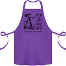 History of the Bicycle Cyclist Cycling Bike Cotton Apron 100% Organic Purple