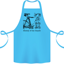 History of the Bicycle Cyclist Cycling Bike Cotton Apron 100% Organic Turquoise
