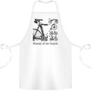 History of the Bicycle Cyclist Cycling Bike Cotton Apron 100% Organic White