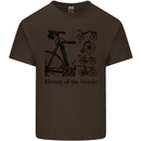 History of the Bicycle Cyclist Cycling Bike Kids T-Shirt Childrens Chocolate