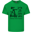 History of the Bicycle Cyclist Cycling Bike Kids T-Shirt Childrens Irish Green