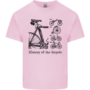 History of the Bicycle Cyclist Cycling Bike Kids T-Shirt Childrens Light Pink