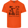 History of the Bicycle Cyclist Cycling Bike Kids T-Shirt Childrens Orange