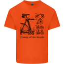 History of the Bicycle Cyclist Cycling Bike Kids T-Shirt Childrens Orange