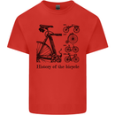 History of the Bicycle Cyclist Cycling Bike Kids T-Shirt Childrens Red