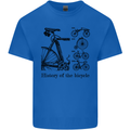 History of the Bicycle Cyclist Cycling Bike Kids T-Shirt Childrens Royal Blue
