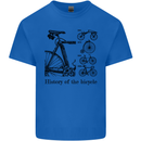 History of the Bicycle Cyclist Cycling Bike Kids T-Shirt Childrens Royal Blue