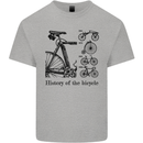 History of the Bicycle Cyclist Cycling Bike Kids T-Shirt Childrens Sports Grey