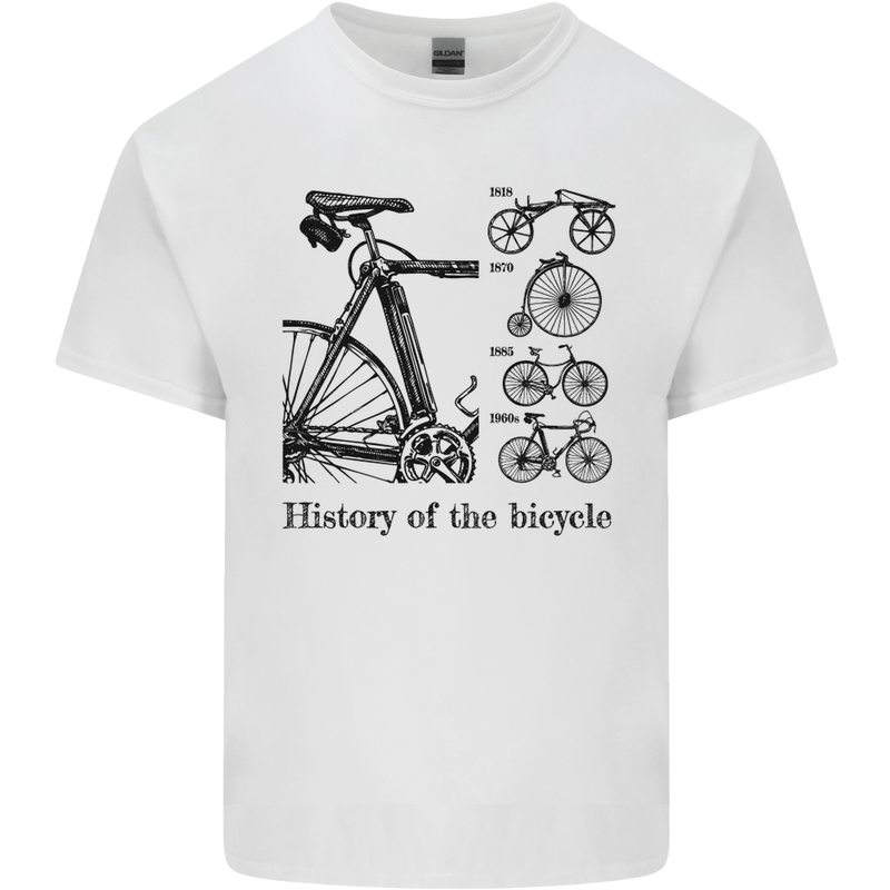 History of the Bicycle Cyclist Cycling Bike Kids T-Shirt Childrens White
