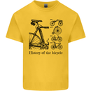 History of the Bicycle Cyclist Cycling Bike Kids T-Shirt Childrens Yellow