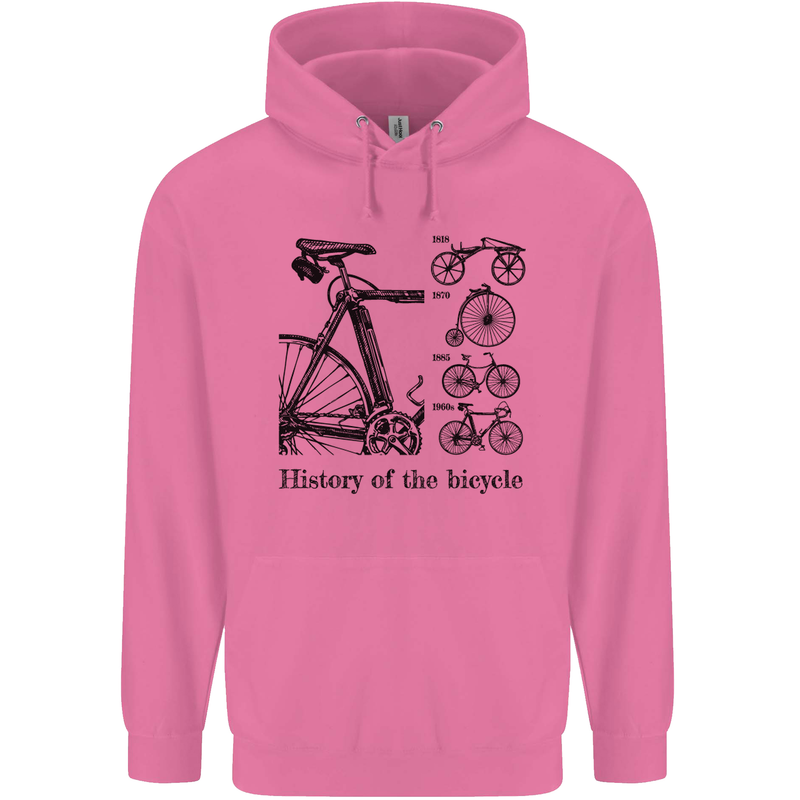 History of the Bicycle Cyclist Cycling Bike Mens 80% Cotton Hoodie Azelea