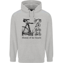 History of the Bicycle Cyclist Cycling Bike Mens 80% Cotton Hoodie Sports Grey