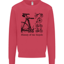 History of the Bicycle Cyclist Cycling Bike Mens Sweatshirt Jumper Heliconia