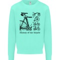 History of the Bicycle Cyclist Cycling Bike Mens Sweatshirt Jumper Peppermint