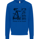 History of the Bicycle Cyclist Cycling Bike Mens Sweatshirt Jumper Royal Blue