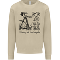 History of the Bicycle Cyclist Cycling Bike Mens Sweatshirt Jumper Sand
