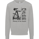 History of the Bicycle Cyclist Cycling Bike Mens Sweatshirt Jumper Sports Grey