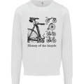History of the Bicycle Cyclist Cycling Bike Mens Sweatshirt Jumper White