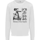 History of the Bicycle Cyclist Cycling Bike Mens Sweatshirt Jumper White
