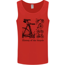 History of the Bicycle Cyclist Cycling Bike Mens Vest Tank Top Red