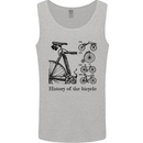History of the Bicycle Cyclist Cycling Bike Mens Vest Tank Top Sports Grey