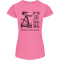 History of the Bicycle Cyclist Cycling Bike Womens Petite Cut T-Shirt Azalea
