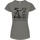 History of the Bicycle Cyclist Cycling Bike Womens Petite Cut T-Shirt Charcoal