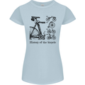 History of the Bicycle Cyclist Cycling Bike Womens Petite Cut T-Shirt Light Blue