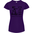 History of the Bicycle Cyclist Cycling Bike Womens Petite Cut T-Shirt Purple