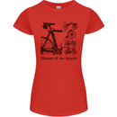 History of the Bicycle Cyclist Cycling Bike Womens Petite Cut T-Shirt Red