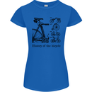 History of the Bicycle Cyclist Cycling Bike Womens Petite Cut T-Shirt Royal Blue