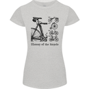 History of the Bicycle Cyclist Cycling Bike Womens Petite Cut T-Shirt Sports Grey