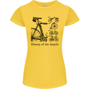 History of the Bicycle Cyclist Cycling Bike Womens Petite Cut T-Shirt Yellow