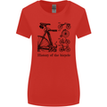 History of the Bicycle Cyclist Cycling Bike Womens Wider Cut T-Shirt Red