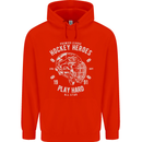 Hockey Heroes Street Ice Childrens Kids Hoodie Bright Red