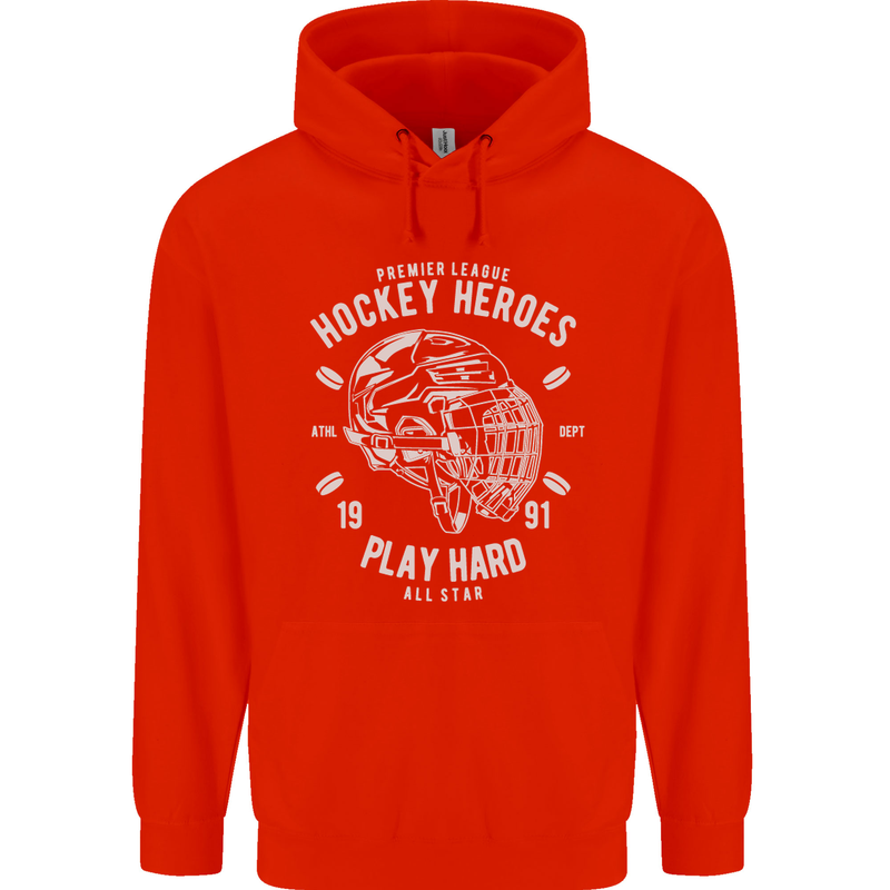Hockey Heroes Street Ice Childrens Kids Hoodie Bright Red