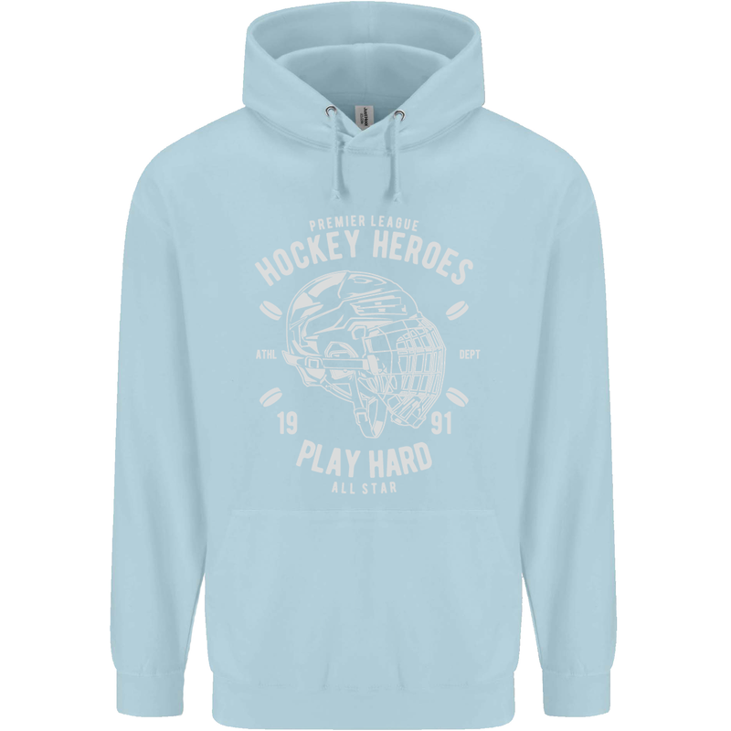 Hockey Heroes Street Ice Childrens Kids Hoodie Light Blue