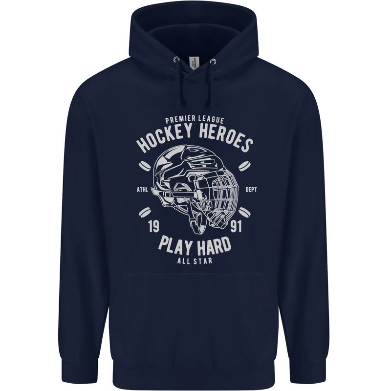 Hockey Heroes Street Ice Childrens Kids Hoodie Navy Blue